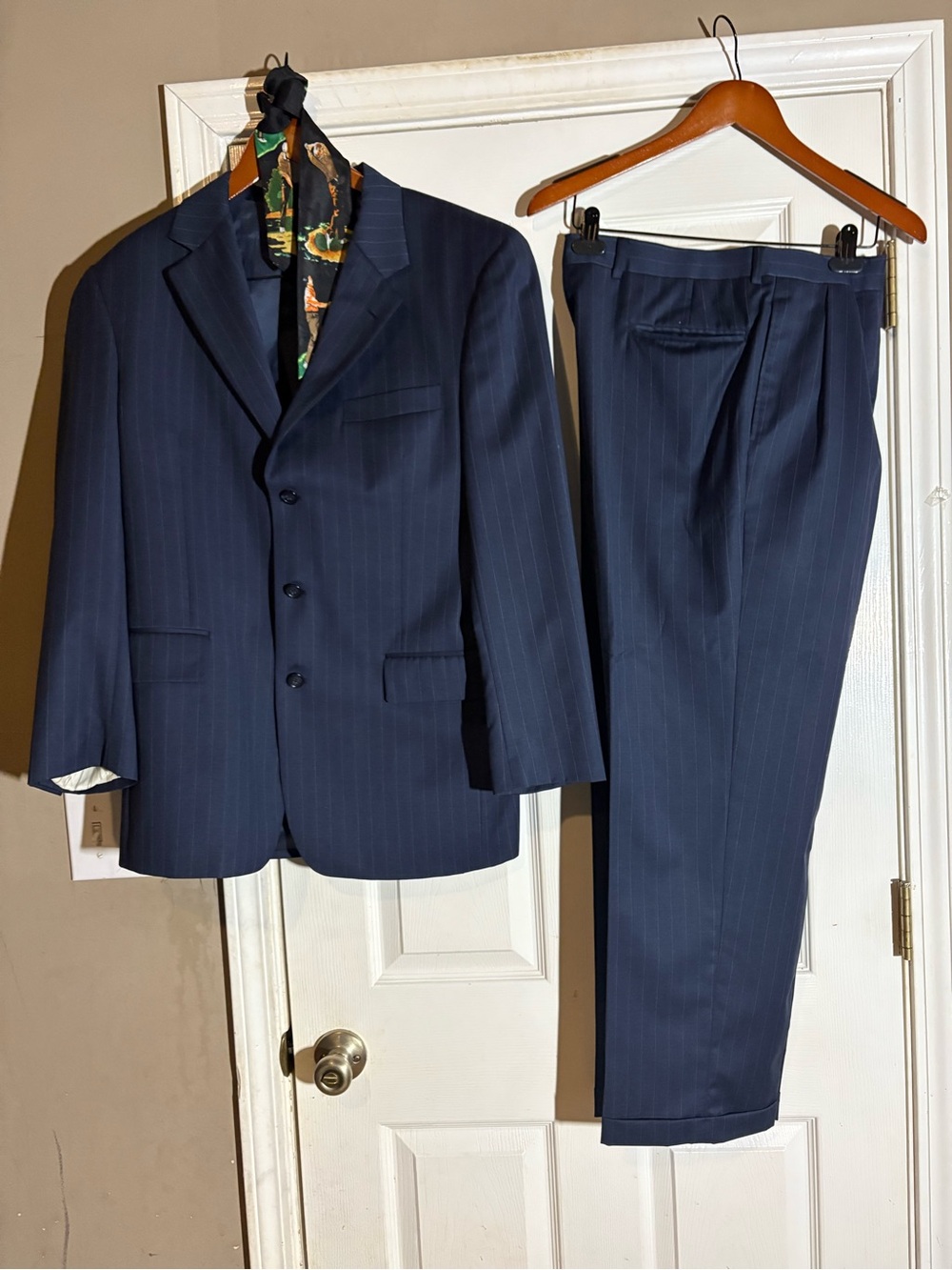 Jos. A. Bank Navy Pinstripe Two-Piece Suit